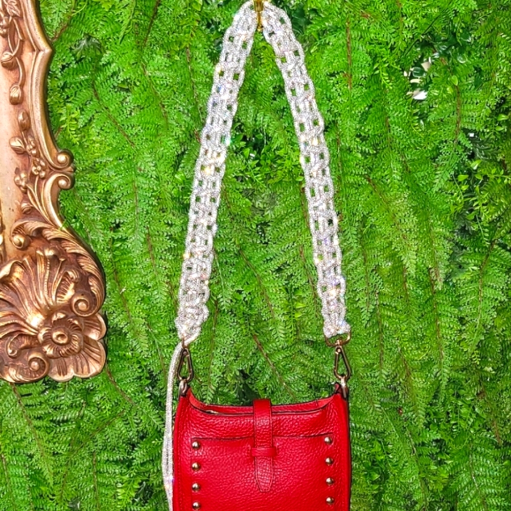 NEW!!! | Handmade | 32" | Braided | Crystal | Rhinestone | Purse | Strap